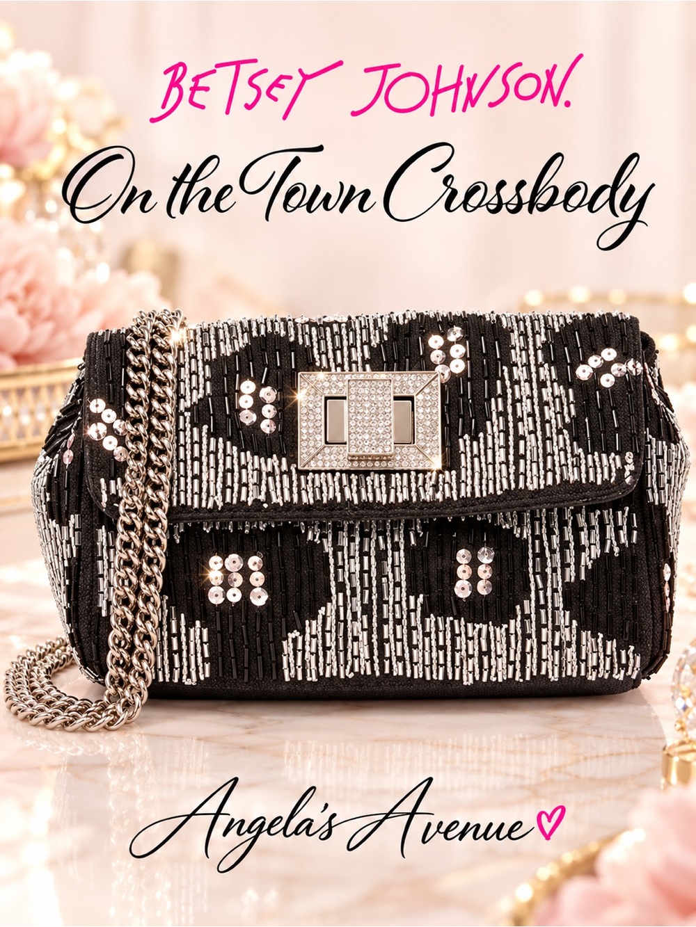 Betsey Johnson On the Town Crossbody NEW